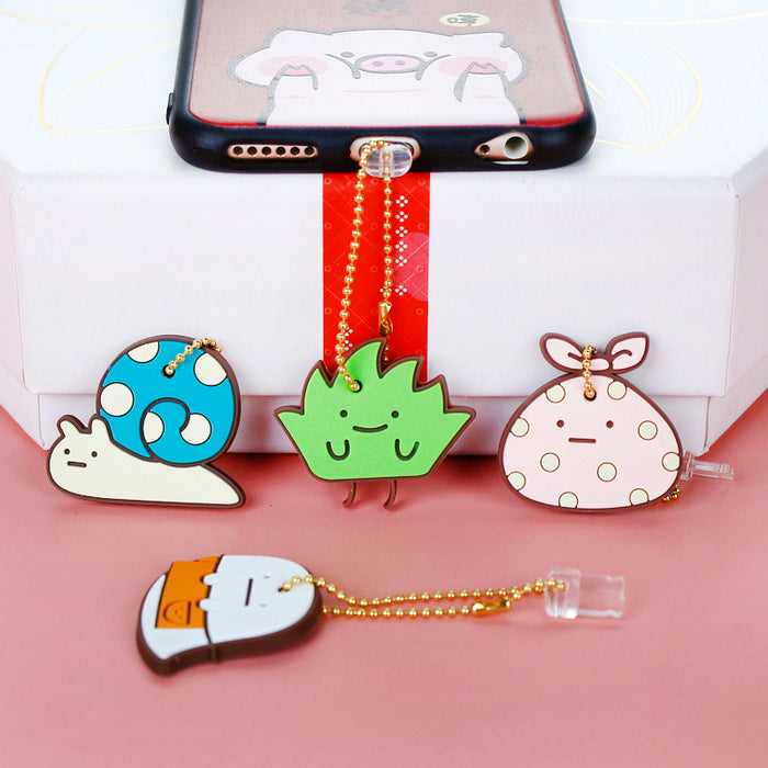 Wholesale Mobile Phone Dust Plug PVC Cute Cartoon Pendant MOQ≥3 JDC-PC-ZhongJ023