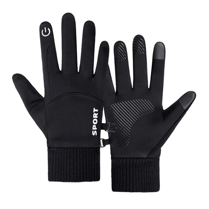 Wholesale Gloves Nylon Cycling Waterproof Non-slip Touchscreen Gloves JDC-GS-FanP010