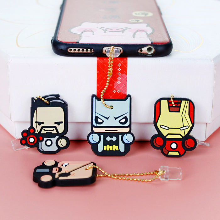 Wholesale Mobile Phone Dust Plug Soft Adhesive Cute Cartoon Charging Port Pendant MOQ≥3 (M) JDC-PC-ZhongJ019