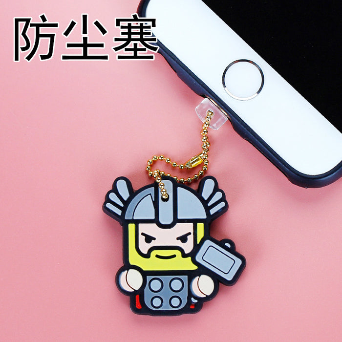 Wholesale Mobile Phone Dust Plug Soft Adhesive Cute Cartoon Charging Port Pendant MOQ≥3 (M) JDC-PC-ZhongJ019