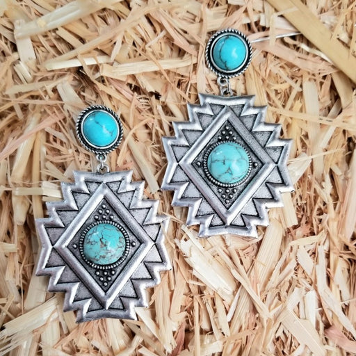 Jewelry WholesaleWholesale vintage diamond turquoise earrings JDC-ES-saip035 Earrings 赛蒲 %variant_option1% %variant_option2% %variant_option3%  Factory Price JoyasDeChina Joyas De China