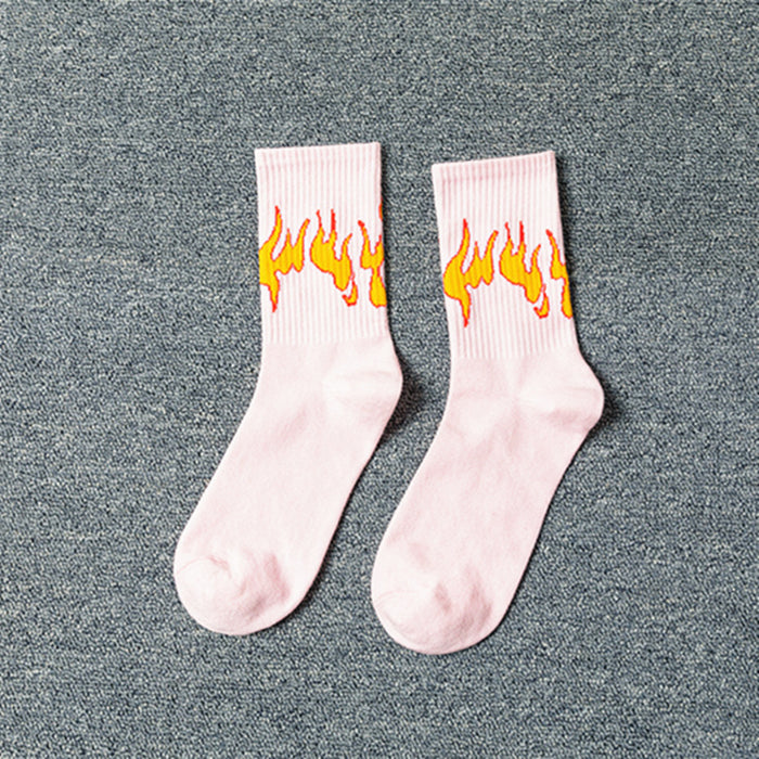 Wholesale Socks Cotton Flame Sports Mid Tube Socks JDC-SK-DRan009