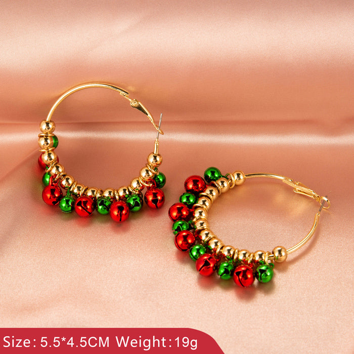 Wholesale Earrings Alloy Christmas Simple Snowman Bells JDC-ES-D651