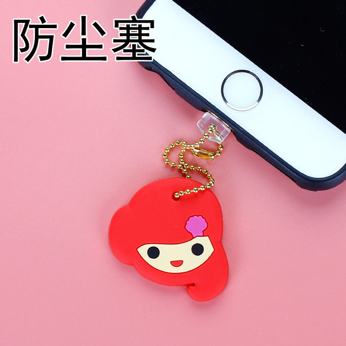 Wholesale Mobile Phone Dust Plug Soft Adhesive Cute Cartoon Princess Charging Port Pendant MOQ≥3 (M) JDC-PC-ZhongJ020