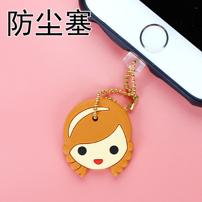 Wholesale Mobile Phone Dust Plug Soft Adhesive Cute Cartoon Princess Charging Port Pendant MOQ≥3 (M) JDC-PC-ZhongJ020