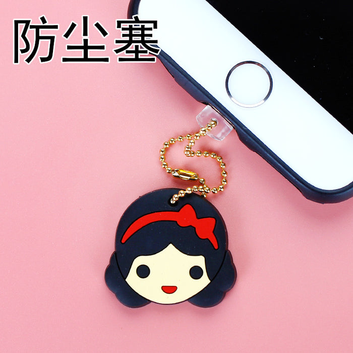 Wholesale Mobile Phone Dust Plug Soft Adhesive Cute Cartoon Princess Charging Port Pendant MOQ≥3 (M) JDC-PC-ZhongJ020