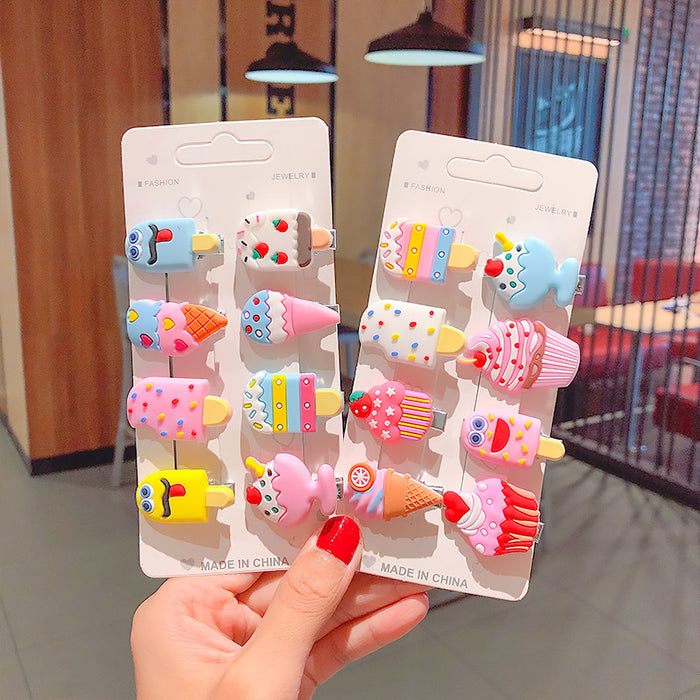 Wholesale alloy cream ice cream children's hair clip MOQ≥2 JDC-HD-PuZuan007