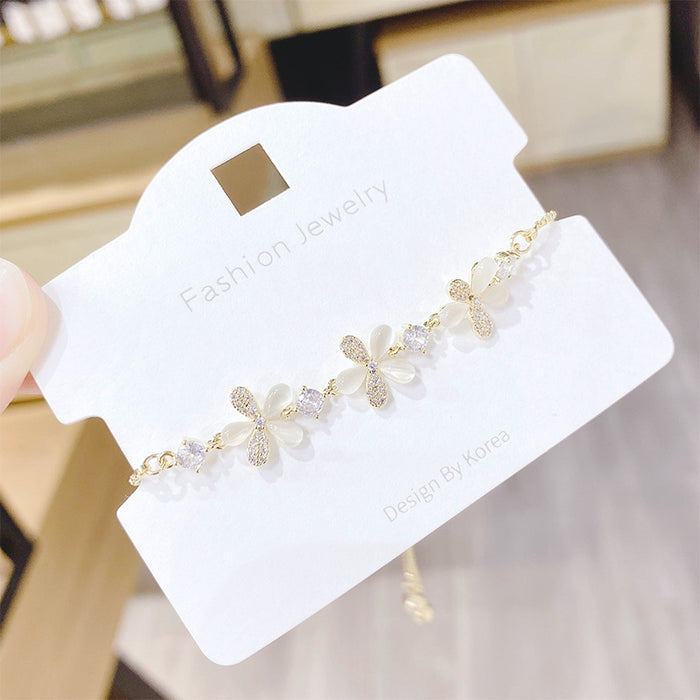 Jewelry WholesaleWholesale real gold plated opal petal Bracelet JDC-BT-YouH013 Bracelet 优涵 %variant_option1% %variant_option2% %variant_option3%  Factory Price JoyasDeChina Joyas De China