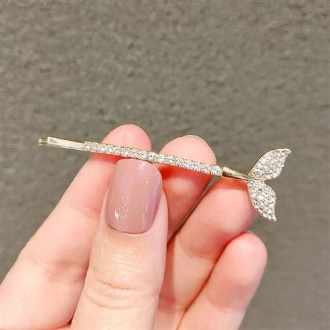 Wholesale Rhinestone Alloy Fishtail Hair Clip JDC-HC-Zibin005