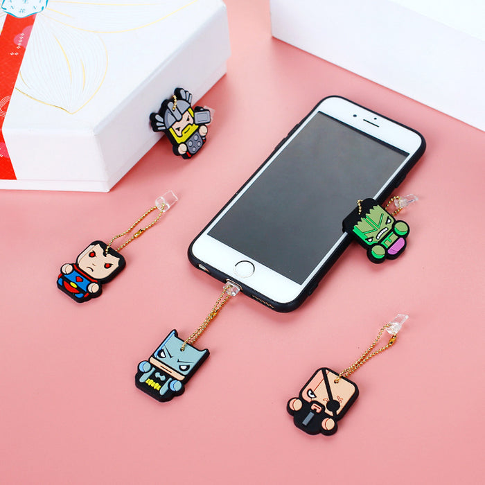 Wholesale Mobile Phone Dust Plug Soft Adhesive Cute Cartoon Charging Port Pendant MOQ≥3 (M) JDC-PC-ZhongJ019