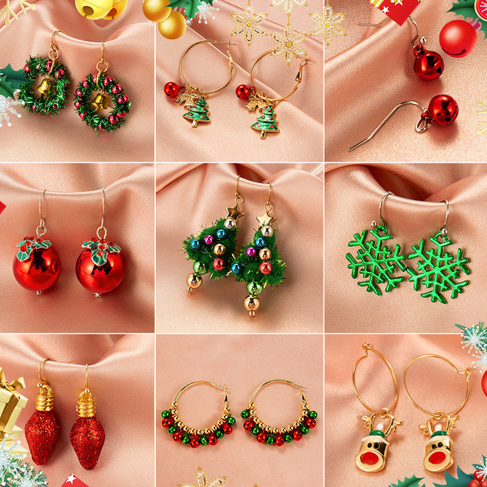 Wholesale Earrings Alloy Christmas Simple Snowman Bells JDC-ES-D651