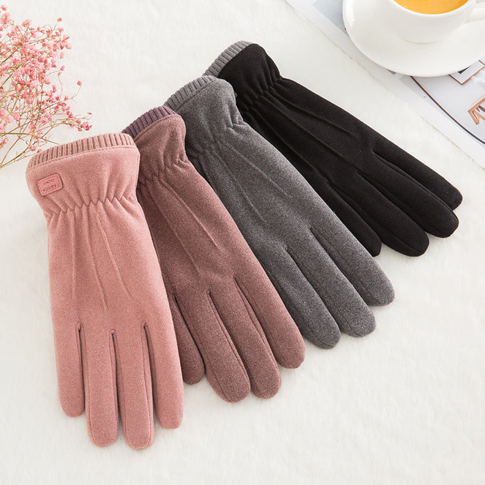 Wholesale Gloves De Velvet Simple Warm Thick Touch Screen JDC-GS-ZhuX004