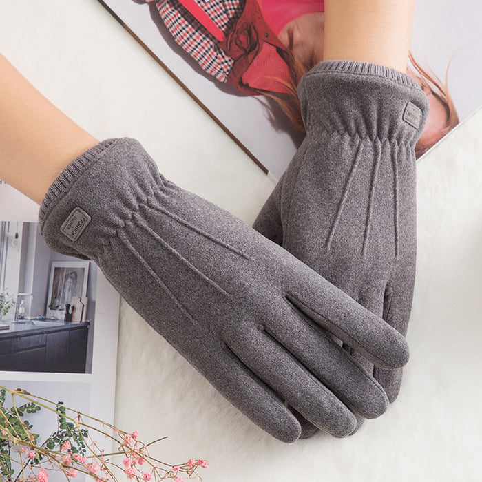 Wholesale Gloves De Velvet Simple Warm Thick Touch Screen JDC-GS-ZhuX004