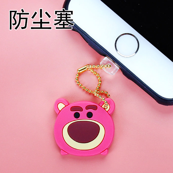 Wholesale Mobile Phone Dust Plug Cute Strap Soft Rubber Phone Tail Plug JDC-PC-ZhongJ026