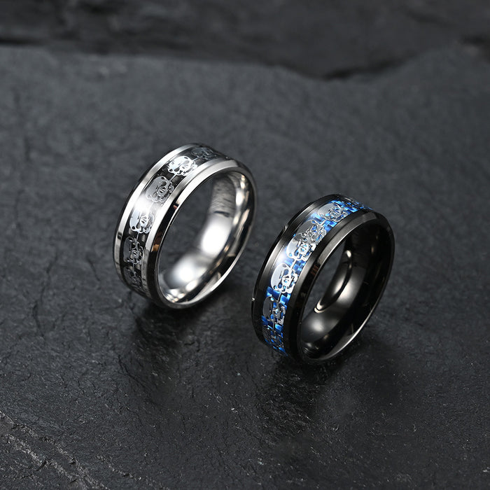 Wholesale Titanium Steel Skull Ring JDC-RS-QianF023