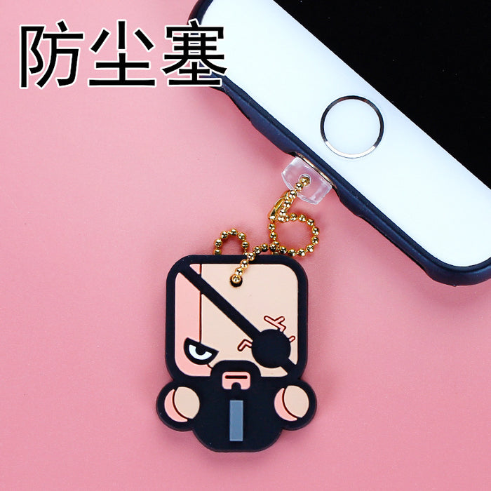 Wholesale Mobile Phone Dust Plug Soft Adhesive Cute Cartoon Charging Port Pendant MOQ≥3 (M) JDC-PC-ZhongJ019