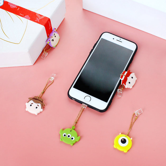 Wholesale Mobile Phone Dust Plug Cute Strap Soft Rubber Phone Tail Plug JDC-PC-ZhongJ026