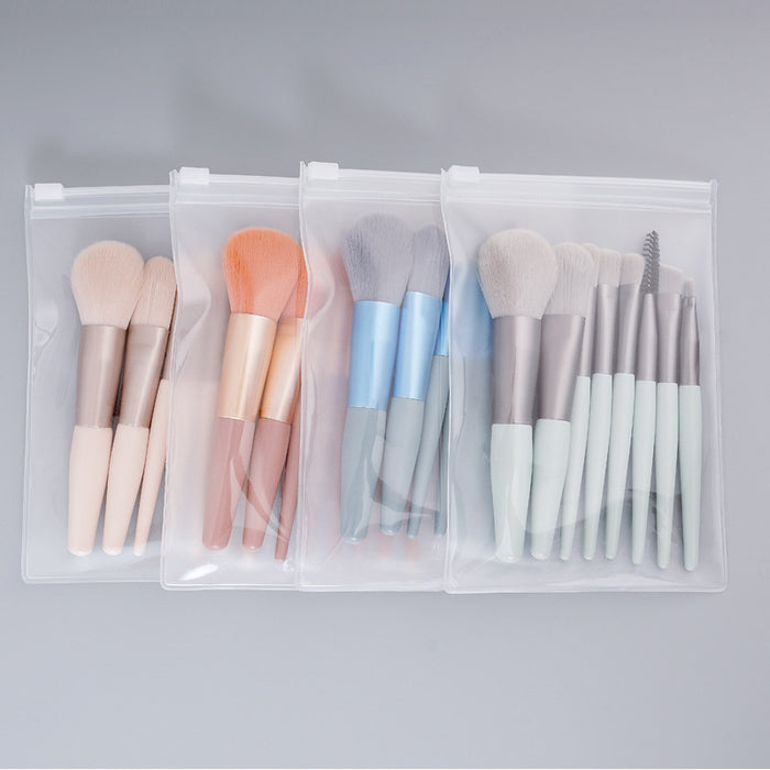 Wholesale 8pcs Fiber Wooden Handle Mini Makeup Brush Set JDC-MB-LaM001