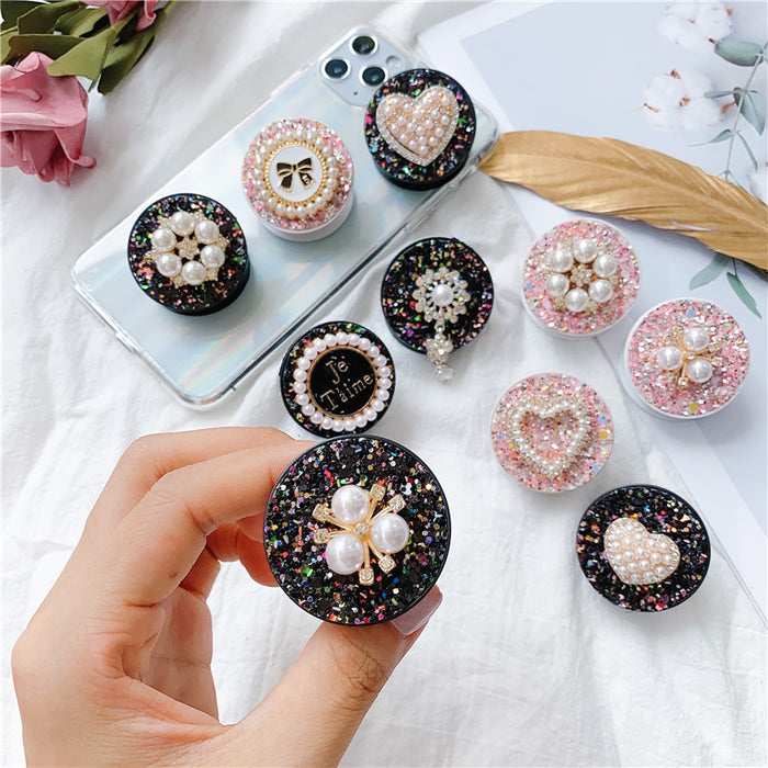 Wholesale Grips Glitter Pearl Phone Holder Mobile Phone Holder JDC-PS-Baiying001