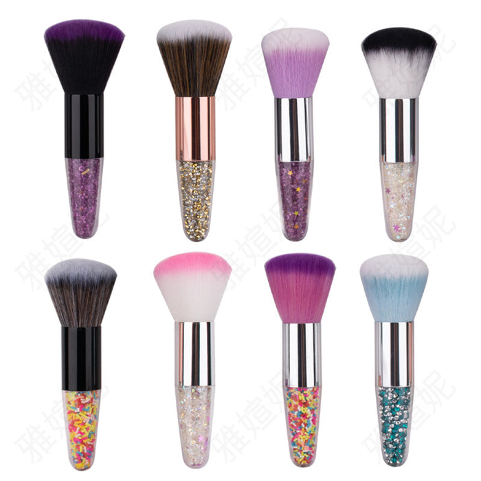 Wholesale makeup brush foundation brush single cone crystal diamond particles man-made fiber plastic MOQ≥3 JDC-MB-YXN002