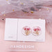 Jewelry WholesaleWholesale S925 Silver Needle Round Transparent Geometric Dried Flower Rose Earrings JDC-ES-XuanY007 Earrings 宣妍 %variant_option1% %variant_option2% %variant_option3%  Factory Price JoyasDeChina Joyas De China