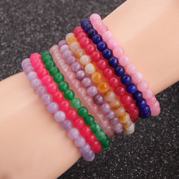 Wholesale New 6mm Agate Stone Bangle Bracelet JDC-BT-ML066