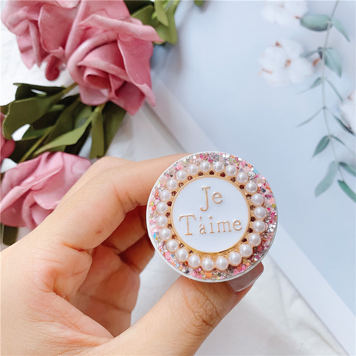 Wholesale Grips Glitter Pearl Phone Holder Mobile Phone Holder JDC-PS-Baiying001