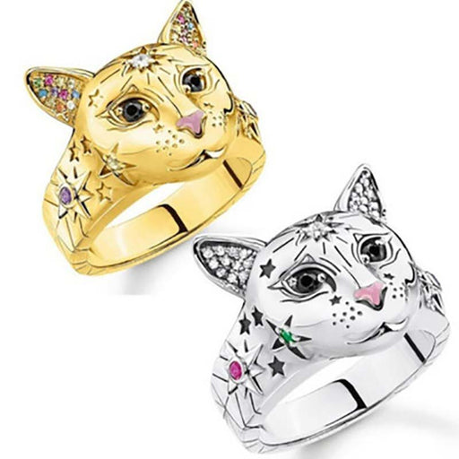 Jewelry WholesaleWholesale Cat Alloy Rings MOQ≥2 JDC-RS-ZiB023 Rings 资比 %variant_option1% %variant_option2% %variant_option3%  Factory Price JoyasDeChina Joyas De China