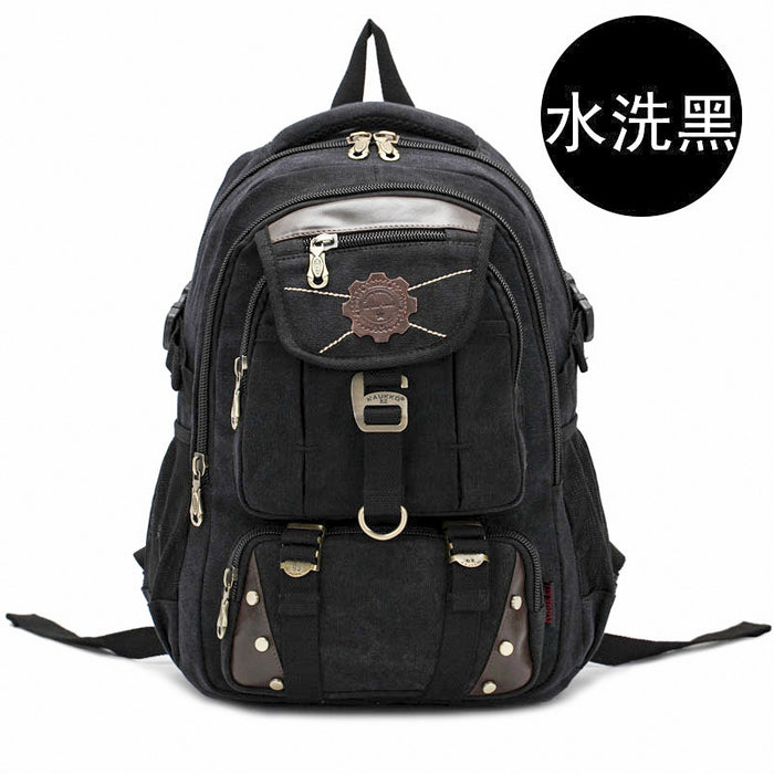 Wholesale Canvas Cotton Men's Backpack Mountaineering Travel Backpack JDC-BP-Biaozhi002