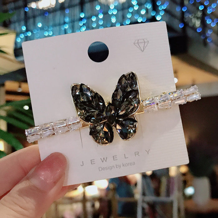 Wholesale Zircon Crystal Butterfly Hair Clip Hairpin JDC-HC-Donghui006