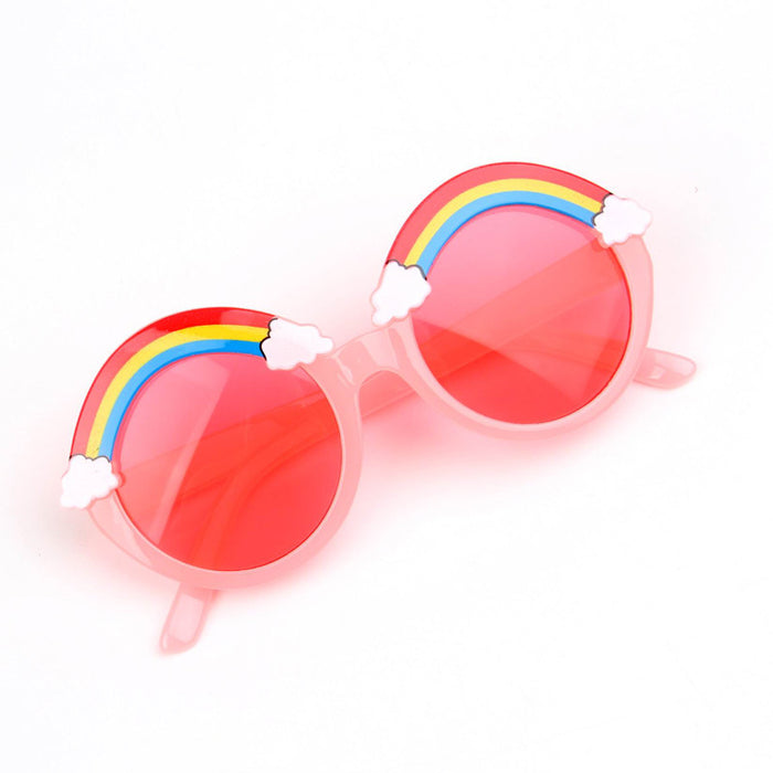 Jewelry WholesaleWholesale Rainbow Multicolor Baby Sunglasses Round Frame Sunglasses JDC-SG-ShuaiR002 Sunglasses 帅睿 %variant_option1% %variant_option2% %variant_option3%  Factory Price JoyasDeChina Joyas De China