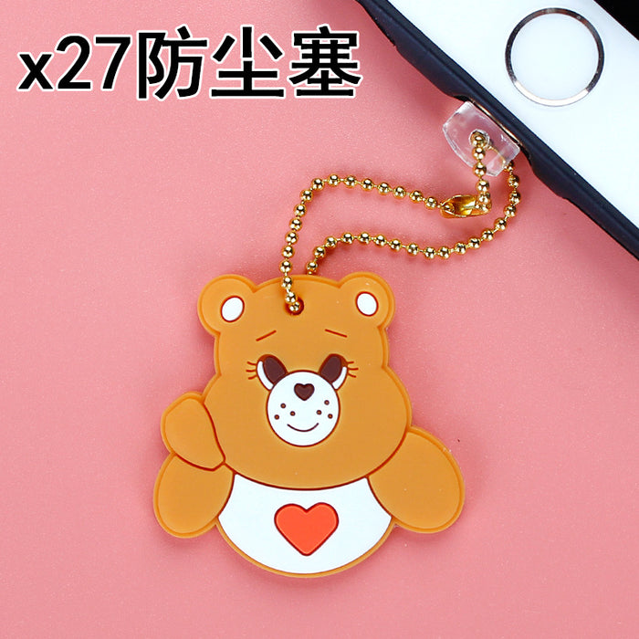 Wholesale Mobile Phone Case Cute Sea Animals Dust Plug Number Silicone JDC-PC-ZhongJ028