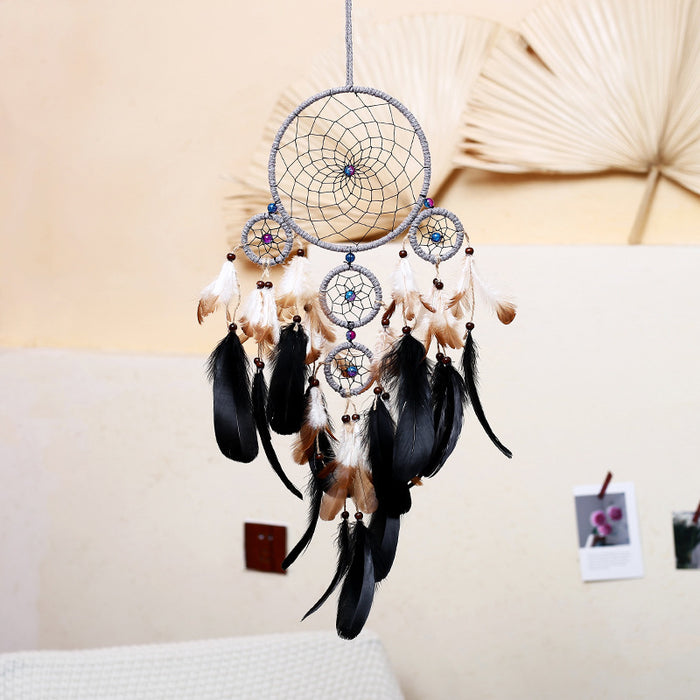 Wholesale Dreamcatcher Pendant Large Wedding Feather Pendant JDC-DC-MYu005