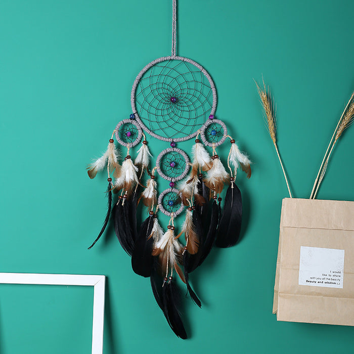 Jewelry WholesaleWholesale Dreamcatcher Pendant Large Wedding Feather Pendant JDC-DC-MYu005 Dreamcatcher 梦羽 %variant_option1% %variant_option2% %variant_option3%  Factory Price JoyasDeChina Joyas De China