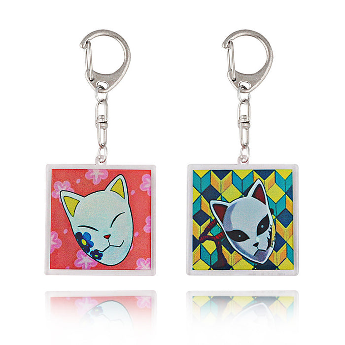 Jewelry WholesaleWholesale Fox Mask Acrylic Anime Keychain JDC-KC-MM001 Keychains 慕名 %variant_option1% %variant_option2% %variant_option3%  Factory Price JoyasDeChina Joyas De China