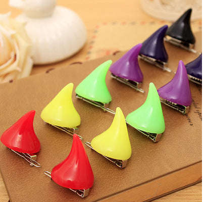 Wholesale Hair Clips Resin Little Devil Horns MOQ≥2 JDC-HC-LR001