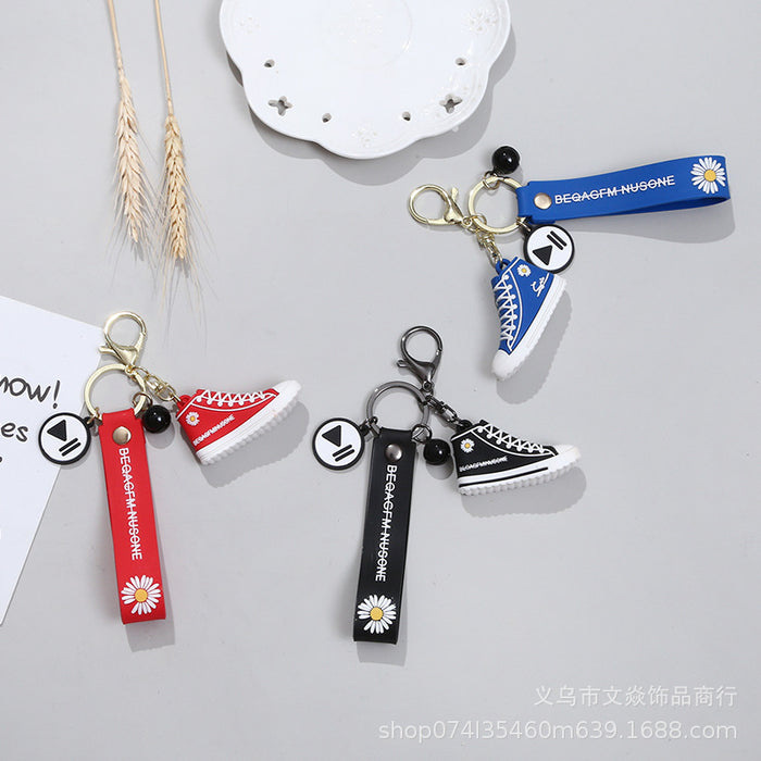 Wholesale small sneakers keychain tide shoes canvas shoes key pendant MOQ≥3 JDC-KC-WYan008