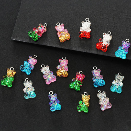 Jewelry WholesaleWholesale Color Glitter Bear Pendant Handmade DIY Jewelry Accessories Keychain JDC-DIY-Jingy004 Keychains 锦尧 %variant_option1% %variant_option2% %variant_option3%  Factory Price JoyasDeChina Joyas De China