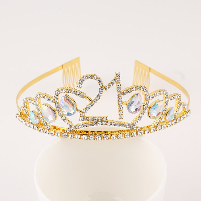 Jewelry WholesaleWholesale Rhinestone Alloy Crown Headband JDC-HD-YCh009 Headband 一诚 %variant_option1% %variant_option2% %variant_option3%  Factory Price JoyasDeChina Joyas De China