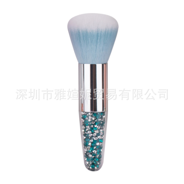 Wholesale makeup brush foundation brush single cone crystal diamond particles man-made fiber plastic MOQ≥3 JDC-MB-YXN002