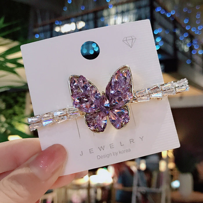 Wholesale Zircon Crystal Butterfly Hair Clip Hairpin JDC-HC-Donghui006