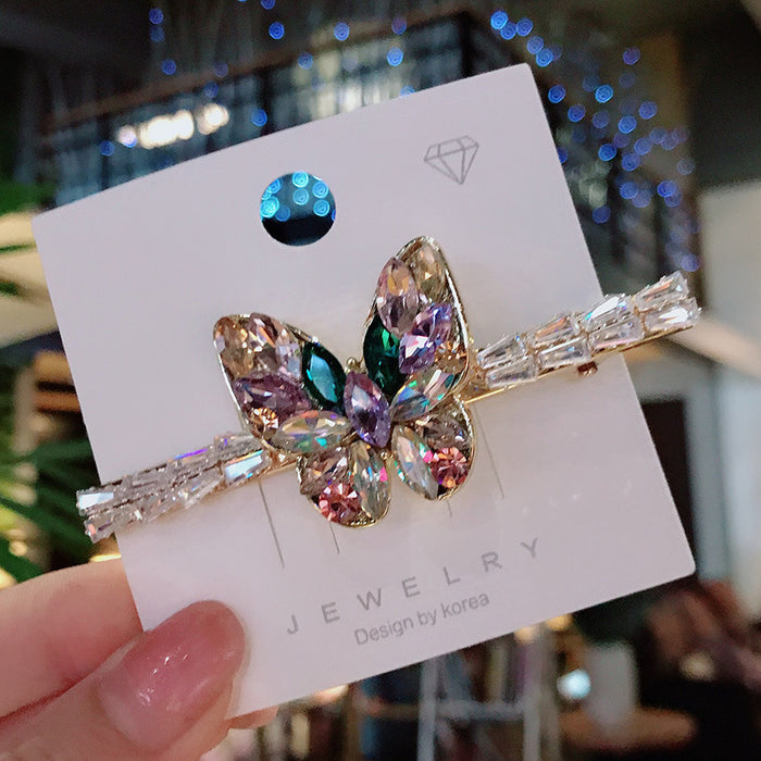 Jewelry WholesaleWholesale Zircon Crystal Butterfly Hair Clip Hairpin JDC-HC-Donghui006 Hair Clips 东晖 %variant_option1% %variant_option2% %variant_option3%  Factory Price JoyasDeChina Joyas De China