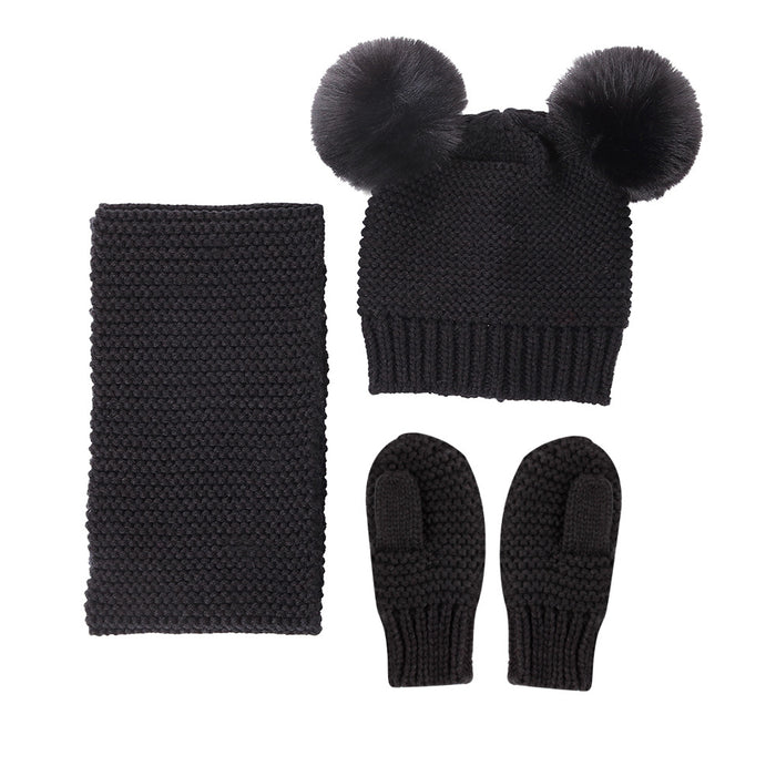 Wholesale Hat Nylon Warm Children Scarf Gloves 3 Piece Set MOQ≥2 JDC-FH-MY007