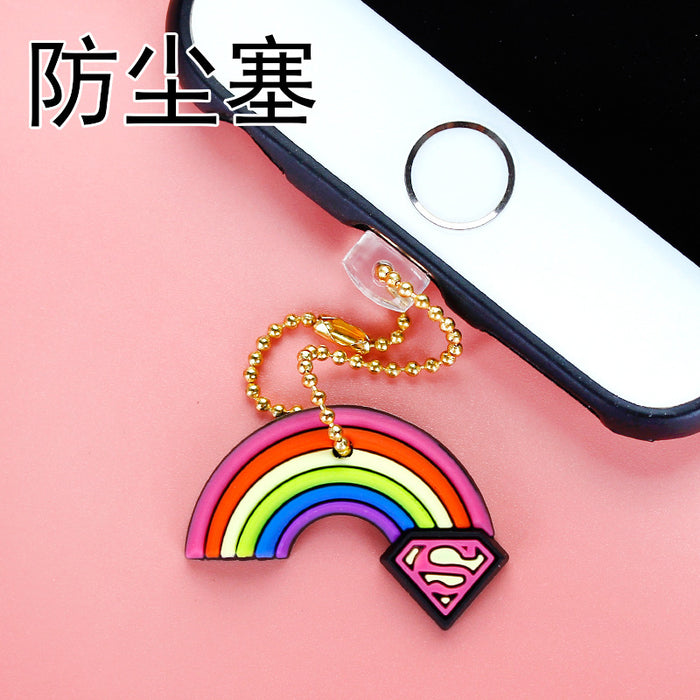 Wholesale Mobile Phone Dust Plug PVC Cute Crown Love Pendant MOQ≥3 JDC-PC-ZhongJ025