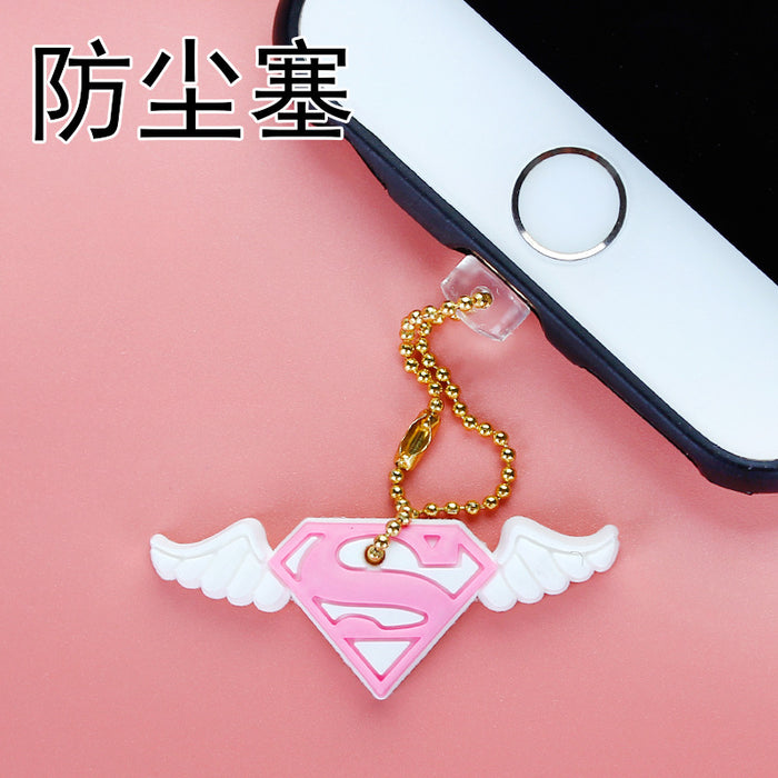 Wholesale Mobile Phone Dust Plug PVC Cute Crown Love Pendant MOQ≥3 JDC-PC-ZhongJ025