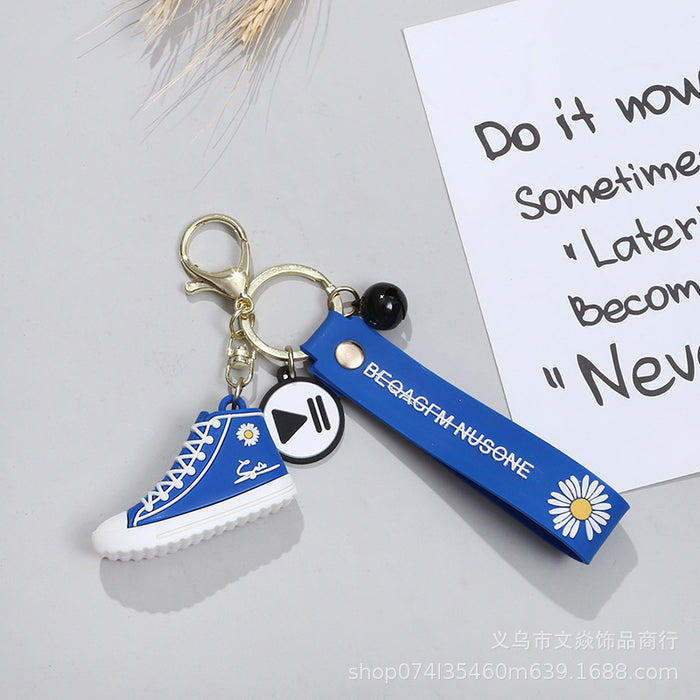 Wholesale small sneakers keychain tide shoes canvas shoes key pendant MOQ≥3 JDC-KC-WYan008