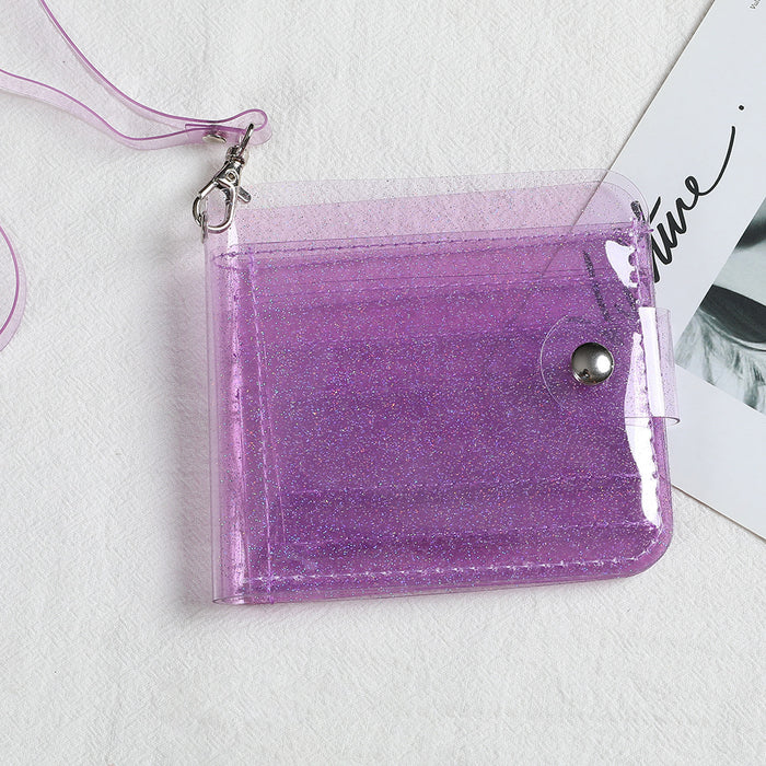 Wholesale Jelly Transparent Halter Card Holder Coin Purse JDC-WT-Sumanshu002