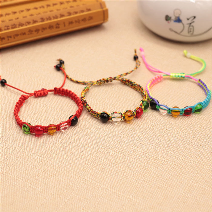 Wholesale Hand Braided Colorful Rope Resin Bracelet MOQ≥2 JDC-BT-GeEr006