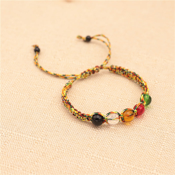 Wholesale Hand Braided Colorful Rope Resin Bracelet MOQ≥2 JDC-BT-GeEr006