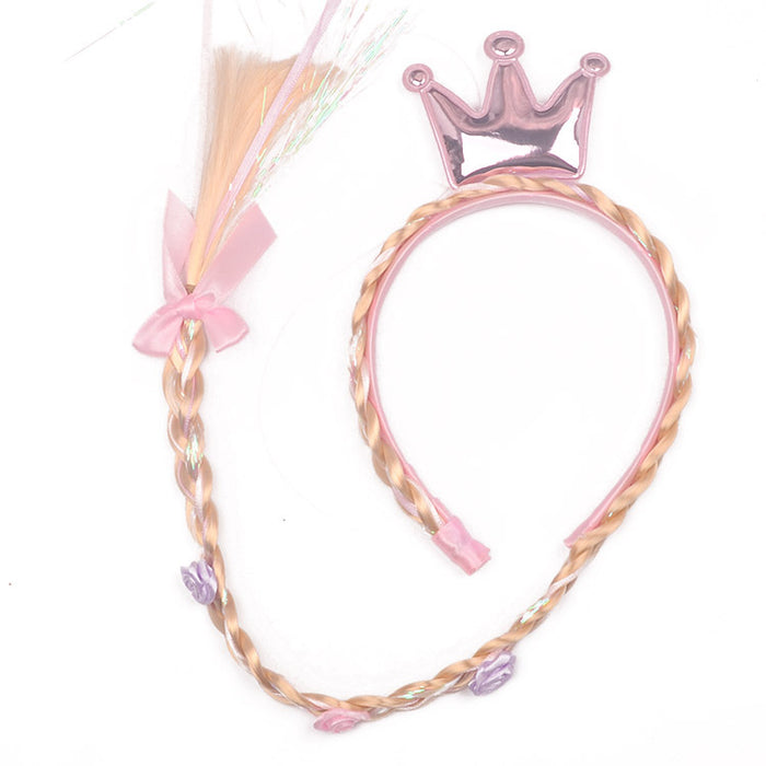 Wholesale Headband Cloth Cartoon Animation Princess Snowflake Braids (M) MOQ≥2 JDC-HD-LinT001